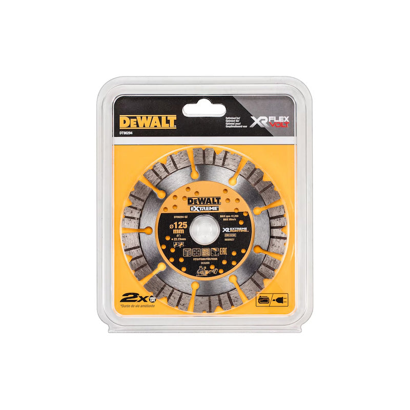 Disque béton Ø125x22,2mm pour rainureuse DEWALT DT90294-QZ Extreme Runtime