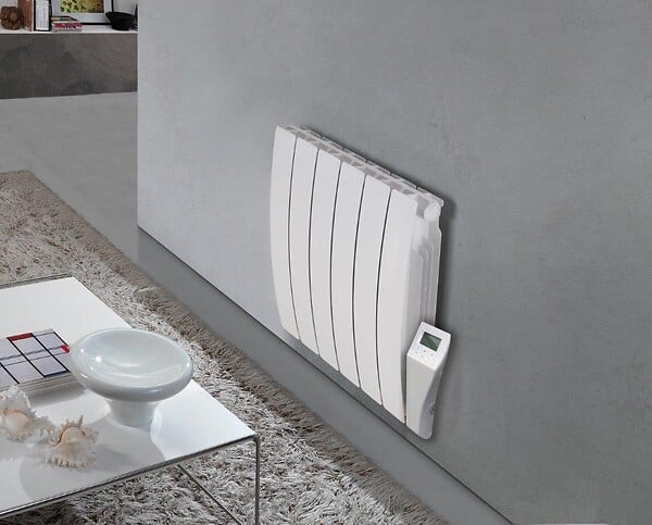 Radiateur électrique à inertie fluide Galbe Verno - Blanc - 900W