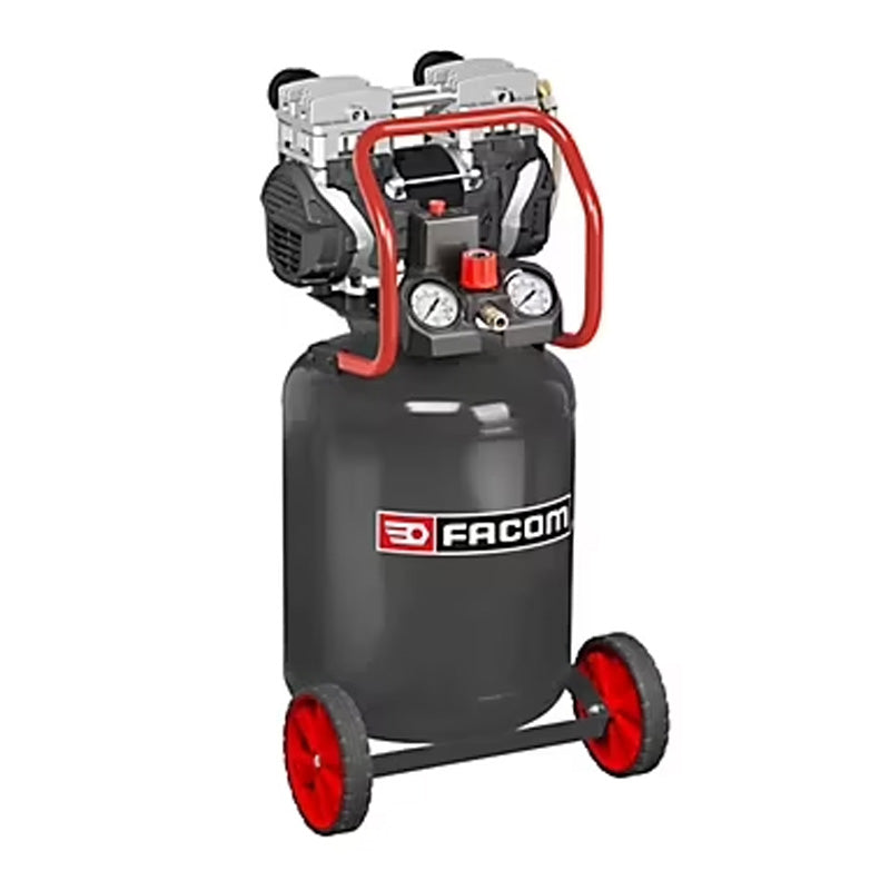 Compresseur 50L 2,5HP FACOM Cuve verticale Série Silver débruité