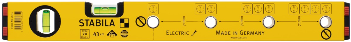 Niveaux à bulle Type 70 Electric, 43 cm STABILA 16135
