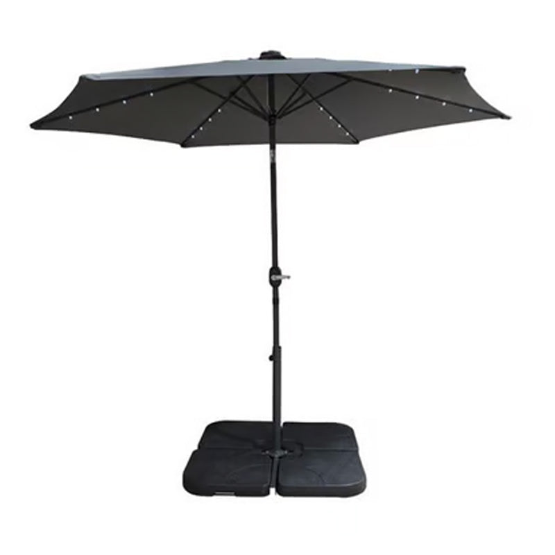 Parasol droit lumineux - 2,95m - anthracite