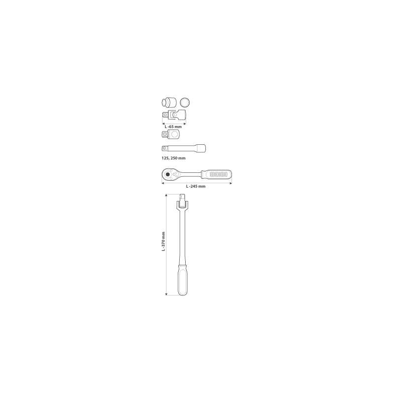 Coffret de clés à douille et accessoires 33 pièces NEO TOOLS 08-692