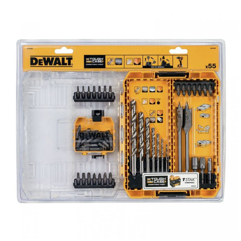 Coffret Toughcase bois et métal 55 pièces DEWALT DT70757-QZ