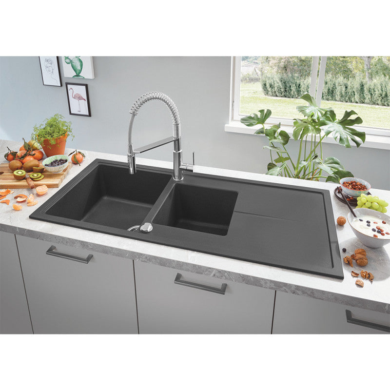 Mitigeur évier GET 360° GROHE 30361000 - col de cygne professionnel - douchette déclipsable - chromé