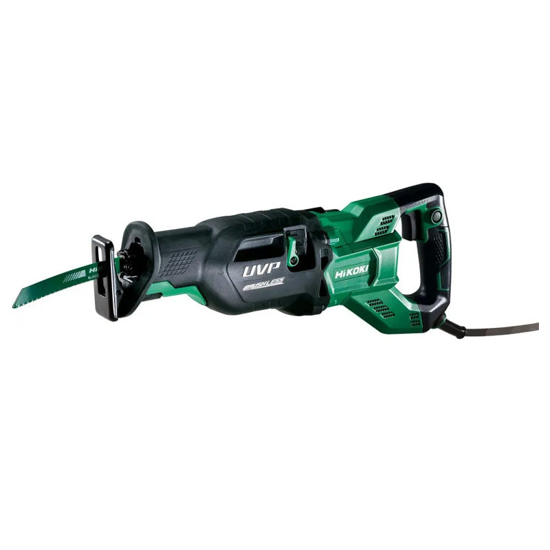 Scie sabre pendulaire moteur Brushless 1100W vit à vide 0-1200/0-1700/ 0-2000/0-2500/0-3000 tr/min, Courses 32mm, cap. Acier 19mm, bois 300mm, tube 130mm, 3,9Kg, UVP, variateur vitesses, grande vitesse de coupe, coffret, livrée avec 1 lame