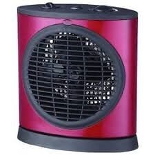 Radiateur soufflant extra-plat oscillant - Rouge - 2000W