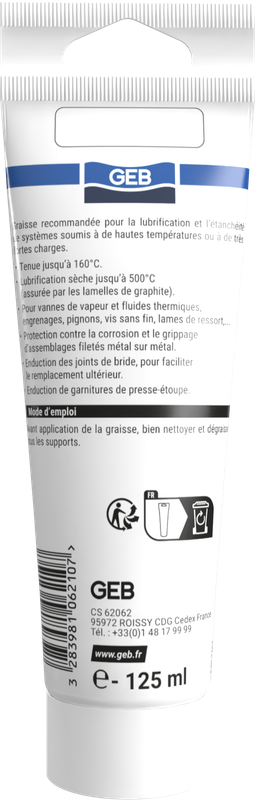 Graisse graphitée pour serrure GEB lubrification sèche 125ml
