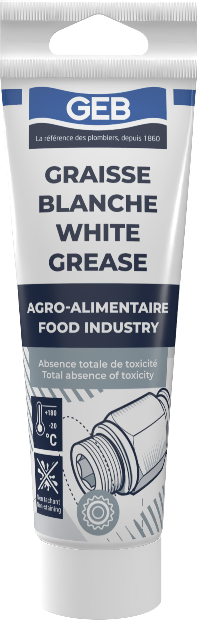 Graisse blanche GEB sans savon spécial contact alimentaire 125ml