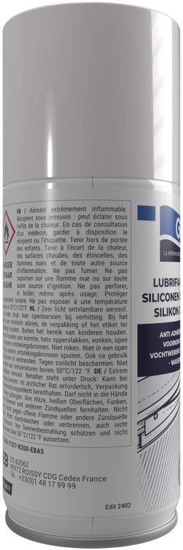 Lubrifiant anti-adhérent GEB 100% silicone aérosol 210 150 ml