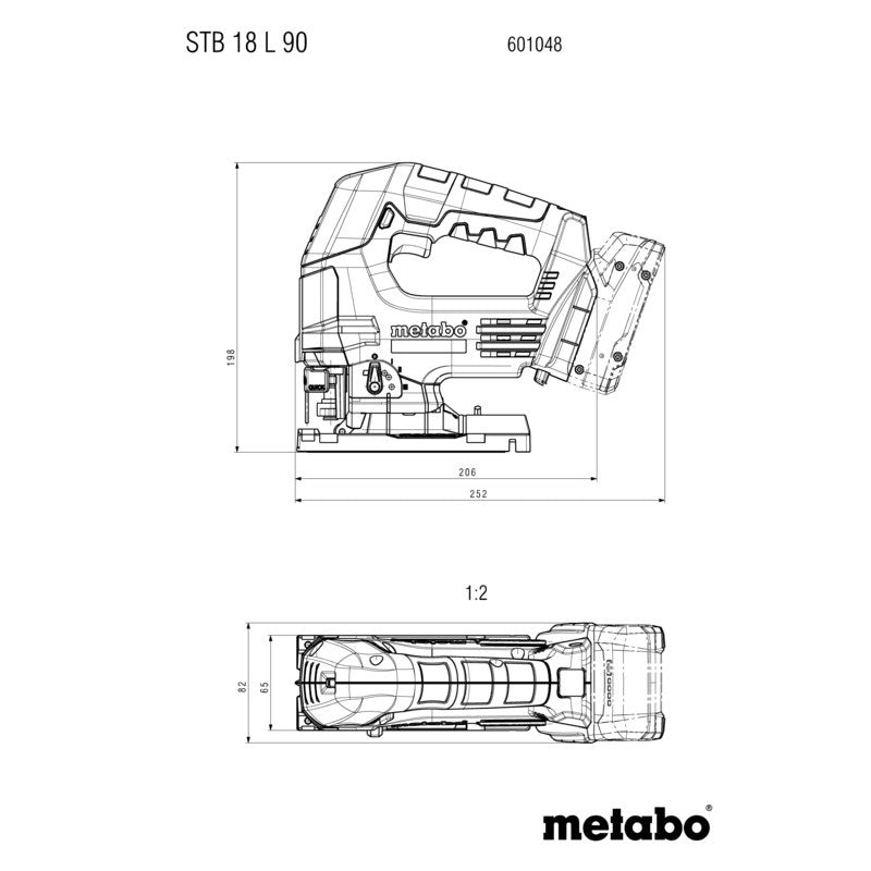Scie sauteuse METABO 90mm "D" 18V STB 18 L 90 - Pick+Mix (sans batterie ni chargeur), coffret metaBOX