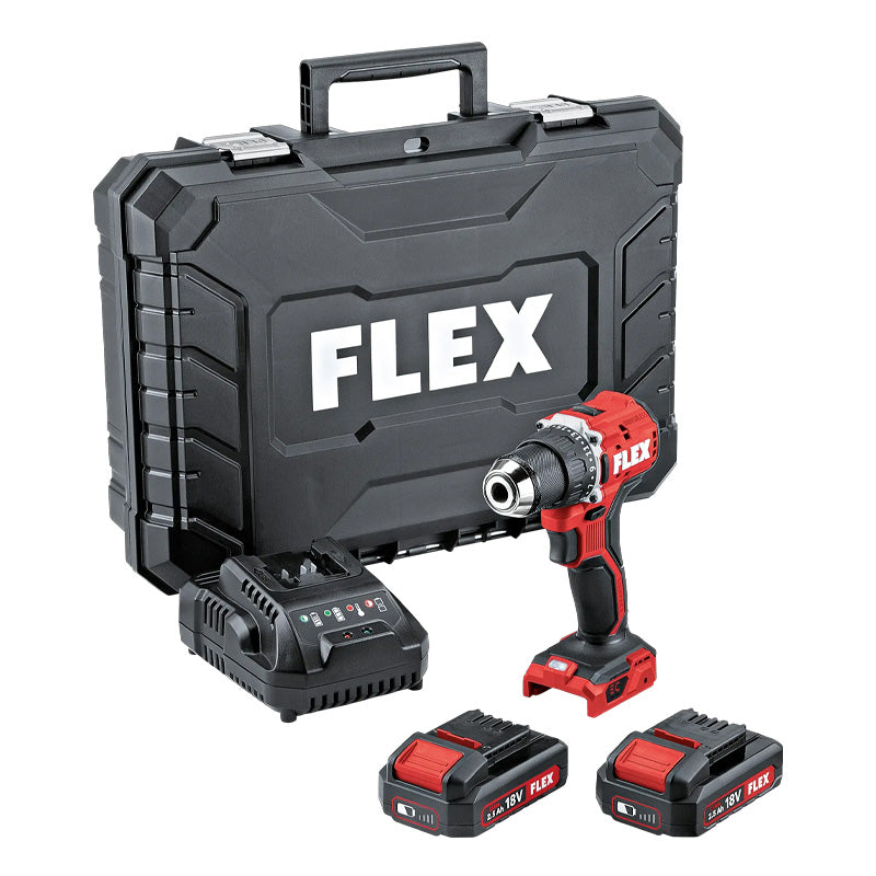 Perceuse visseuse sans fil FLEX DD 2G 18,0-EC LD/2,5 - 18V - coffret + 2 batteries 2,5Ah + 1 chargeur