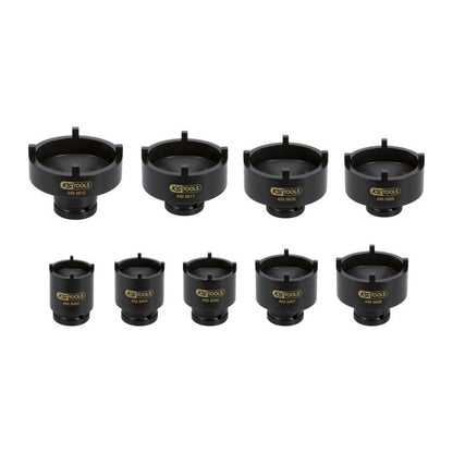 Jeu de douilles à ergots pour écrous de moyeux, 9pcs  - KS TOOLS - 450.5000