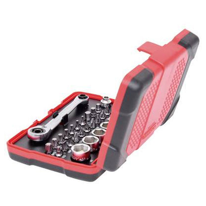 Coffret de douilles traversantes de 5 à 14mm et embouts de vissage 1/4, 31 pcs  - KS TOOLS - 918.3050