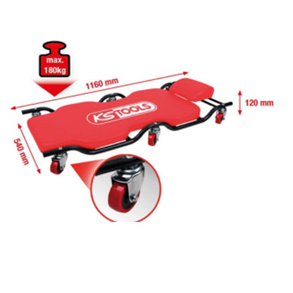 Chariot de visite, charge max 180Kg  - KS TOOLS - 500.8003