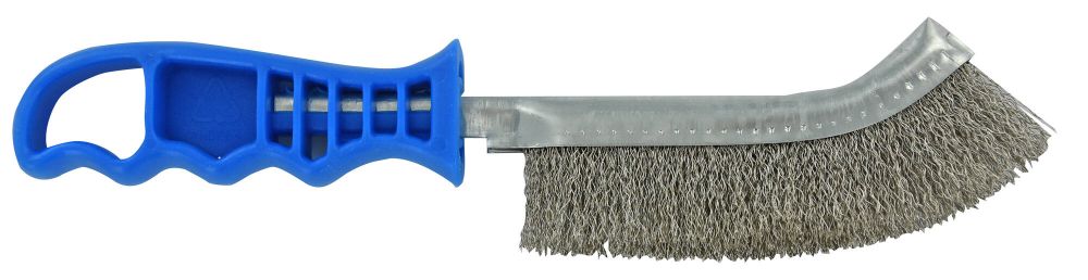 Tivoly   Brosse ERGONOMIQUE - convexe - Garniture INOX ondulé