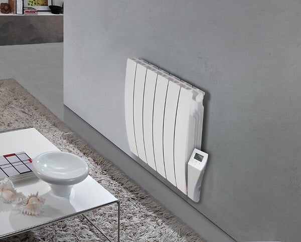 Radiateur électrique à inertie fluide Galbe Verno - Blanc - 900W