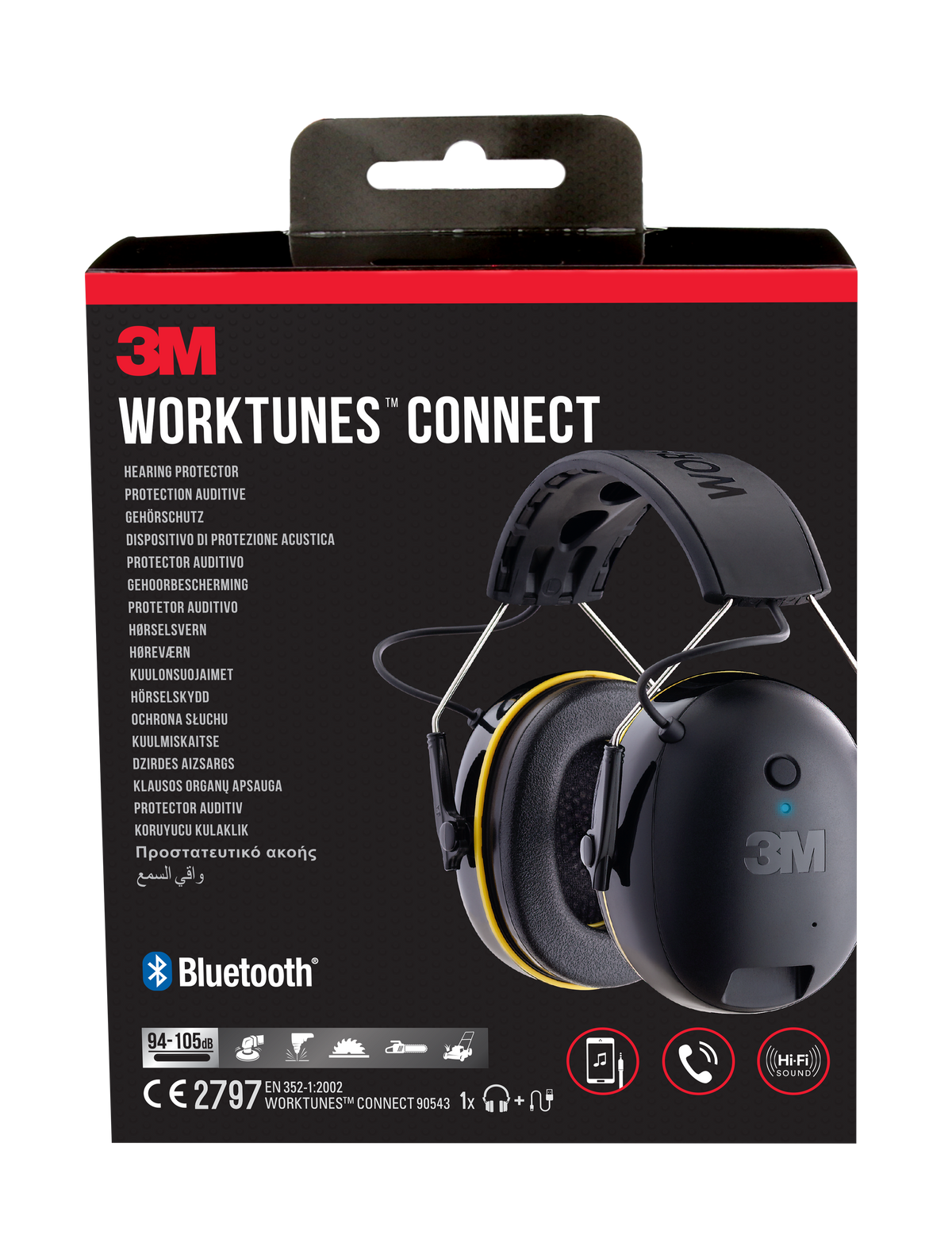 Casque 3M™ WORKTUNES connection Bluetooth Noir SNR 31 dB