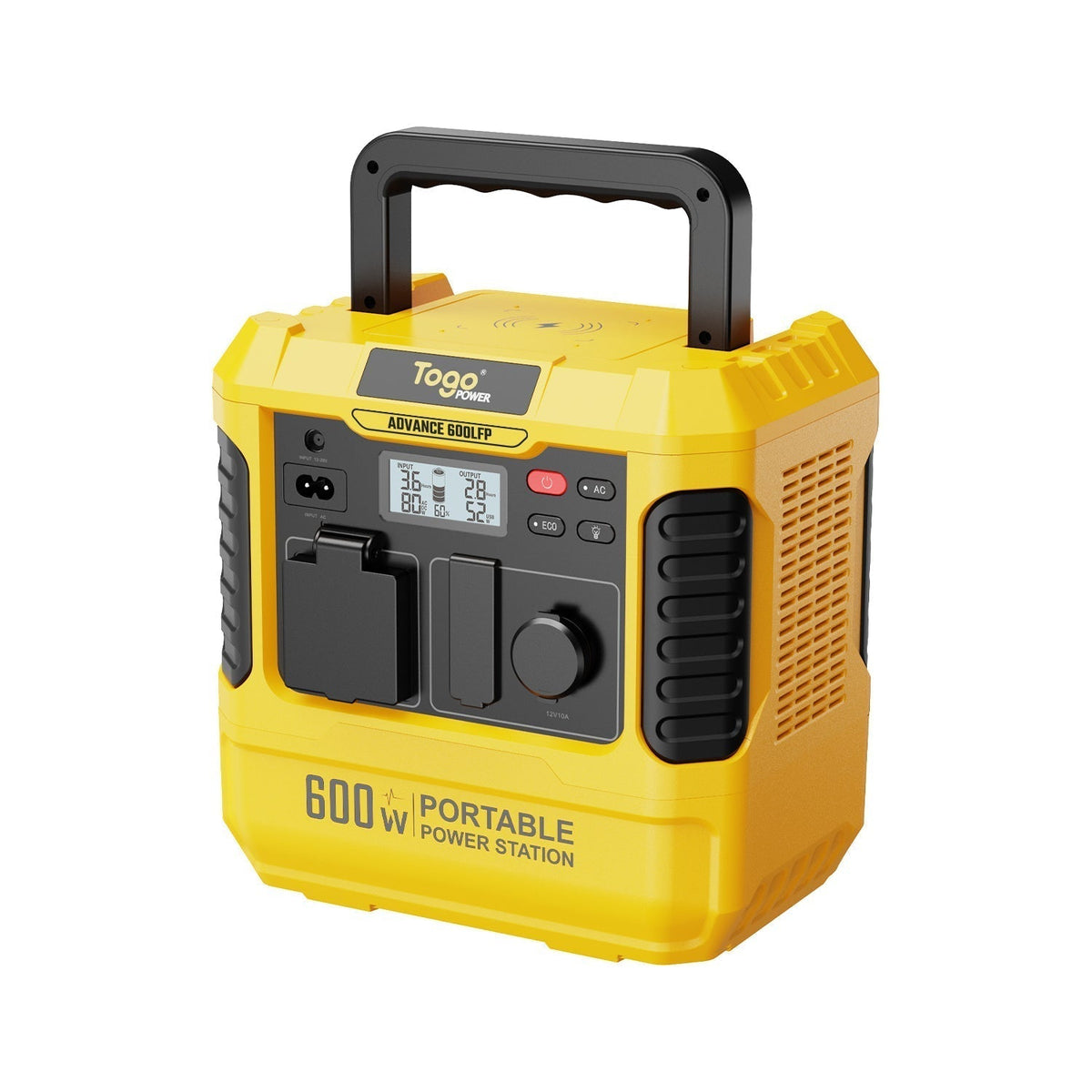 Station d'energie - TOGO POWER - Technologie batterie LiFEPO4 - ADVANCE600LFP - Sortie max AC 1200W