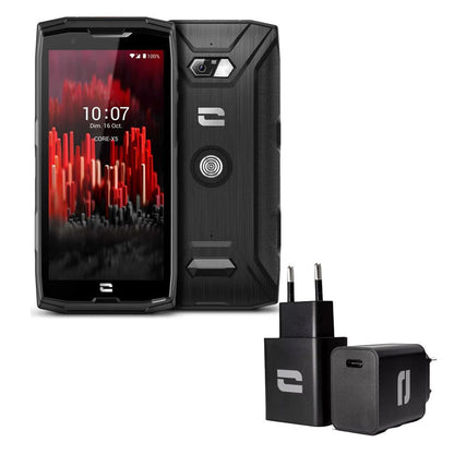 Pack Smartphone CORE X5 CROSSCALL + vitre de protection  + tête de chargeur - P-Core-X5