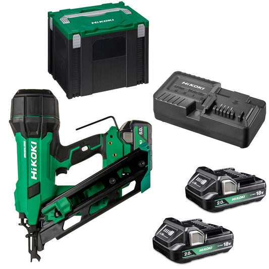 Cloueur 90mm-18V-5Ah - HIKOKI - NR1890DCAWQZ -Li-ion Brushless-Tête en D bande papier - Hitcase IV