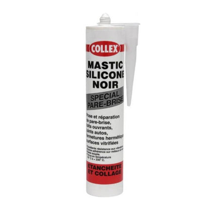 Collex Mastic GEB silicone noir spécial pare brise, toits ouvrants, joints autos 310ml
