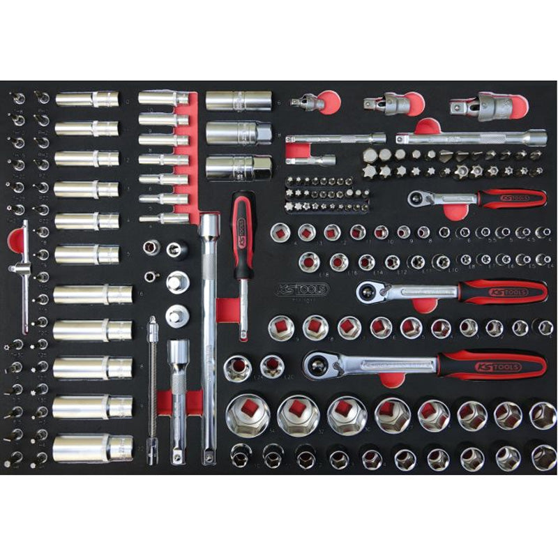 Composition d'outils 6 tiroirs pour servante, 455 pièces  - KS TOOLS - 714.0452