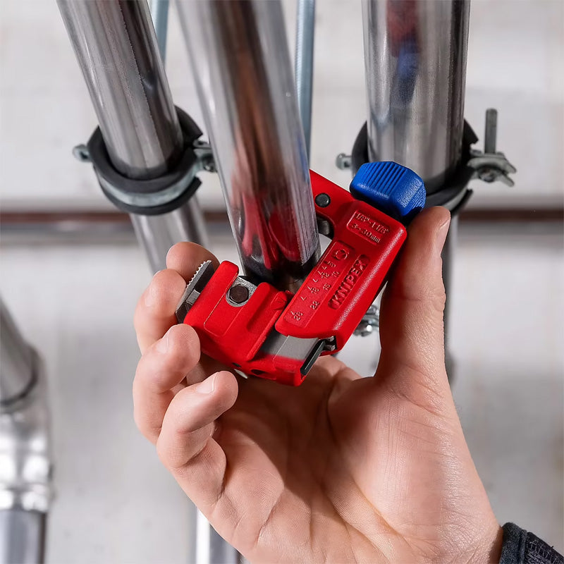 Coupe-tubes TubiX® S syst. QuickLock - 77mm - Ø 3-30 mm épaisseur max 2 mm - SC KNIPEX - 903101
