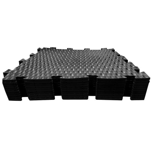 Dalle clipsable en PVC très souple - 50 x 50 x 0.8 cm - noir