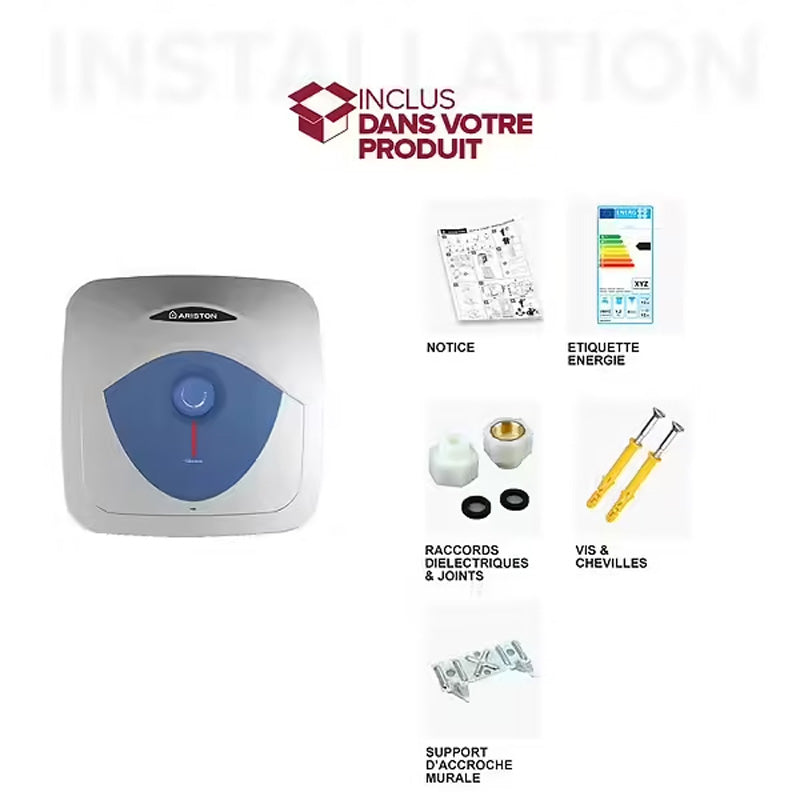 Chauffe-eau electrique ARISTON Blu Evo sur-évier - 15 l