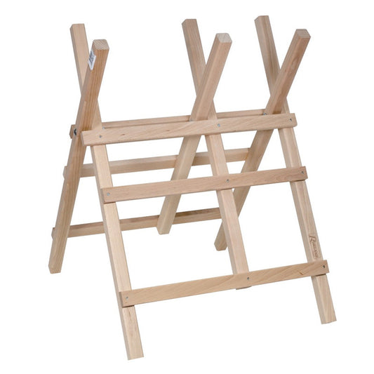 Chevalet porte buche RIBIMEX en bois 3 branches