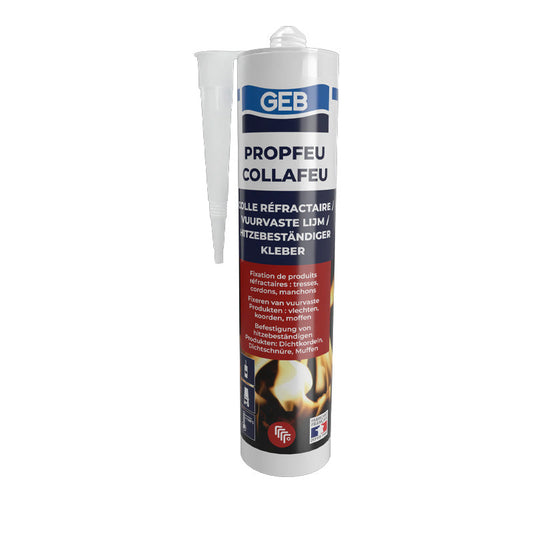 Colle réfractaire GEB COLLAFEU 310 ml résistante jusqu’à 1100°C
