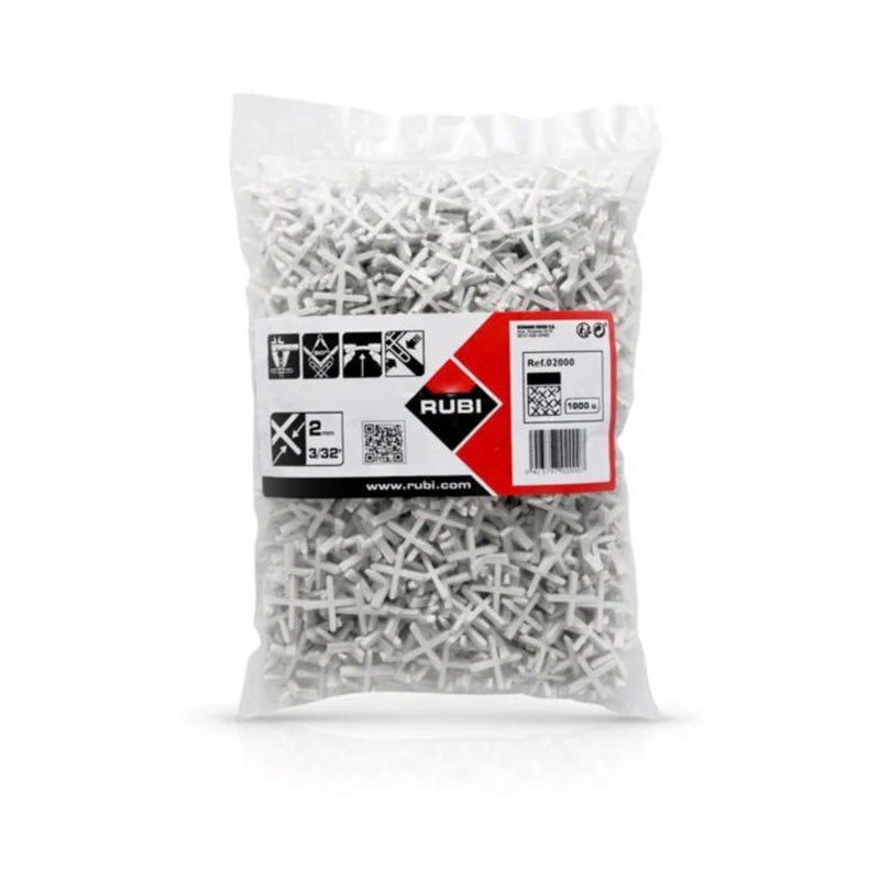 Croisillons 2 mm. 1000 unités - RUBI - 2000