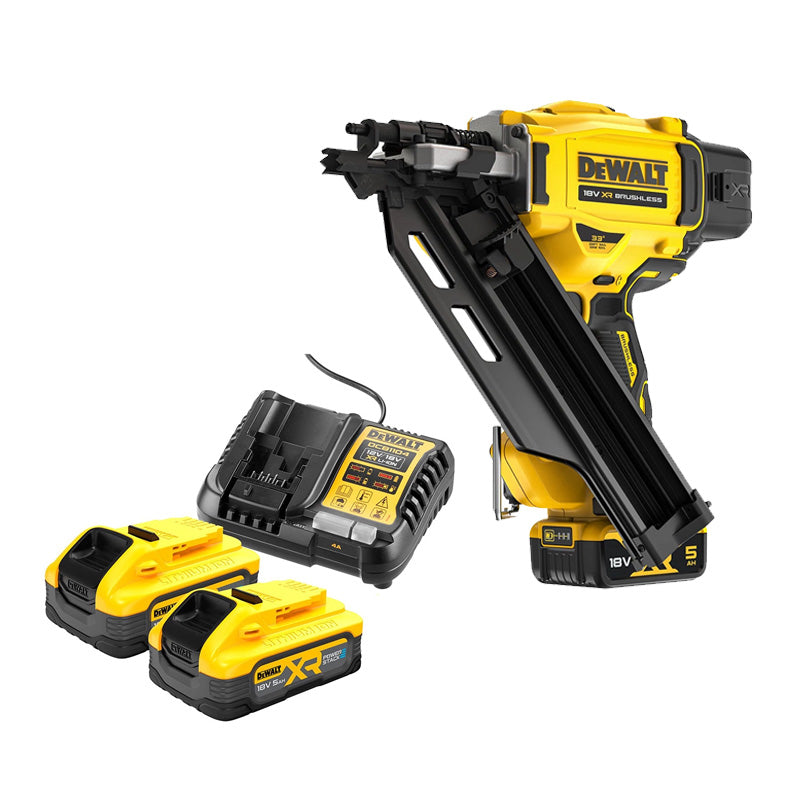 Cloueur de charpente DEWALT DCN930P2-QW XR 18V 5Ah Li-Ion Brushless