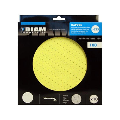 DISQUE ABRASIF Ø225 PONCAGE PLATRE  DIAM INDUSTRIES