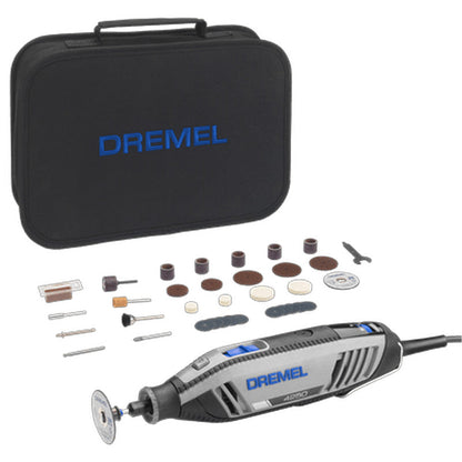 Dremel 4250 Outil Rotatif Multifonction 175W avec 3 Adaptations 35 Accessoires Vitesse Variable 5000-35000 tr/min pour Découper, Poncer, Percer, Nettoyer, Sculpter, Polir, Graver, Meuler, Défoncer
