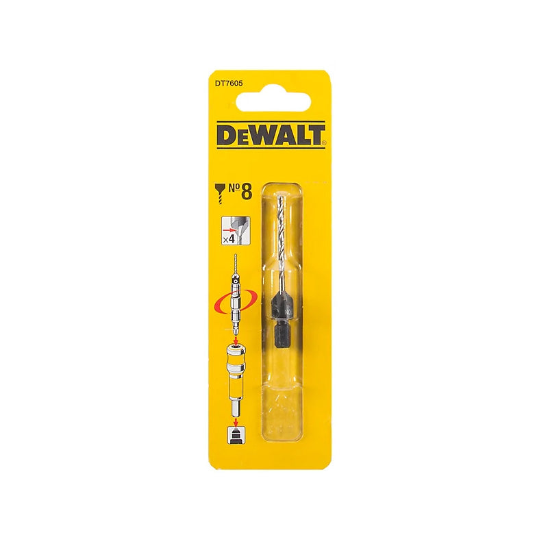 Mèche pilote et fraise à chanfreiner Taille No.8 DEWALT DT7605-QZ