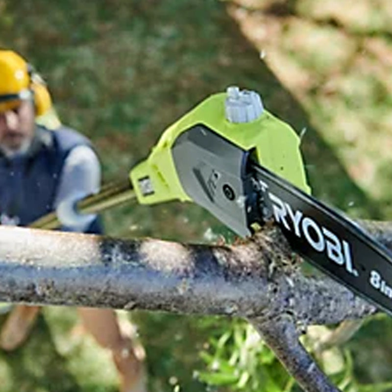 Élagueur sur perche 18V - RYOBI OPP1820 - guide 20 cm - 5,5 m/s - guide incliné 15° - tube d'extension 95 cm fourni (vendu sans batterie)