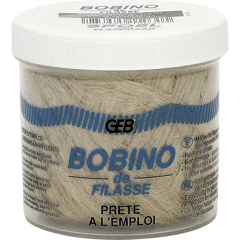 Filasse de lin peigné GEB complément de pâte à joint pour raccords filetés métal 80g
