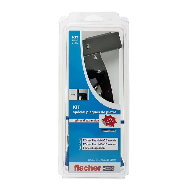 Fischer kit pince et 24 chevilles pour plaques de platres