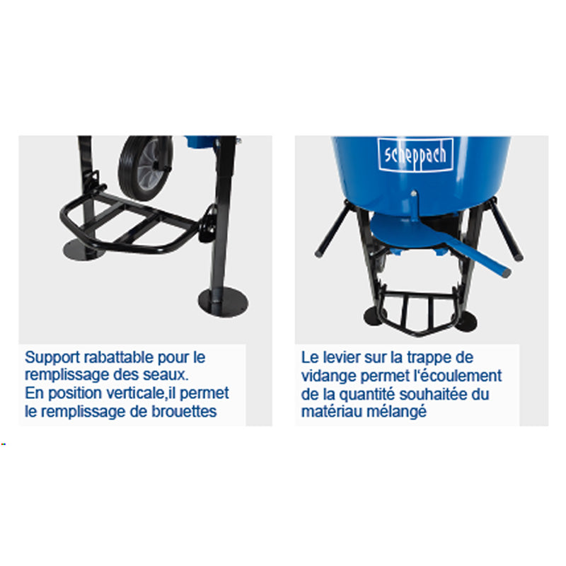 Malaxeur Mélangeur SCHEPPACH CCM130 - 1600W - 120L