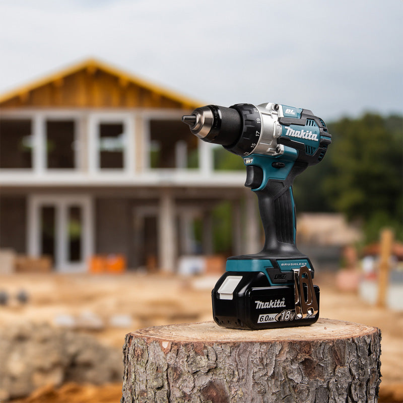 Perceuse à percussion Brushless 2x5Ah 18V LXT ® MAKITA DHP489RTJ en MAKPAC