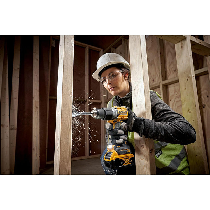 Perceuse-visseuse à percussion compacte 18V DEWALT DCD805P2T-QW avec coffret et 2 batteries 5,0 Ah