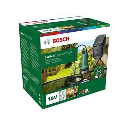 Pompe à eau de pluie sans-fil BOSCH GardenPump 18V-2000 sans batterie
