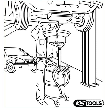 Récupérateur d'huile par gravité 65 L  - KS TOOLS - 160.0001