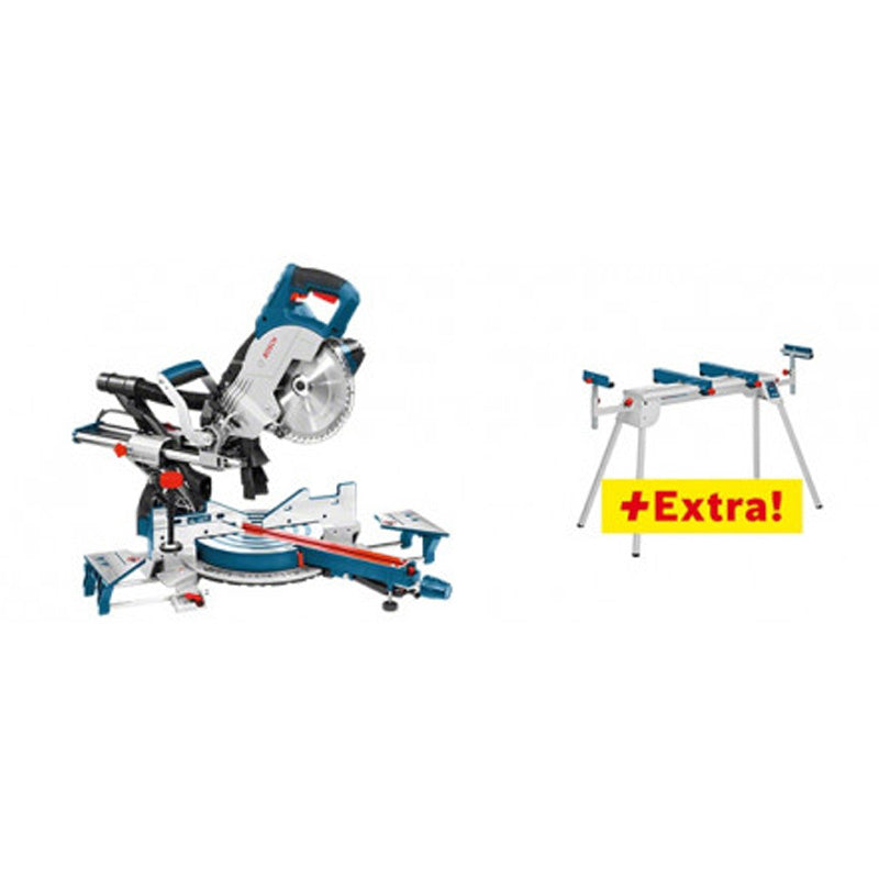Scie à onglets radiale Ø216 mm GCM 8 SJL + Piétement GTA 2600 BOSCH 0615990FV8