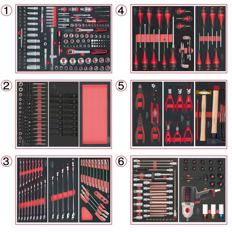 Servante ULTIMATE XL 7 tiroirs équipée de 428 outils  - KS TOOLS - 825.7427
