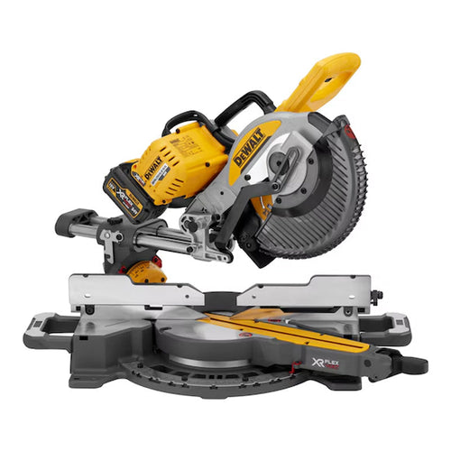 Scie à onglets radiale 250 mm DEWALT DCS727T2-QW XR FLEXVOLT 54 V 2 Ah Li-Ion Brushless