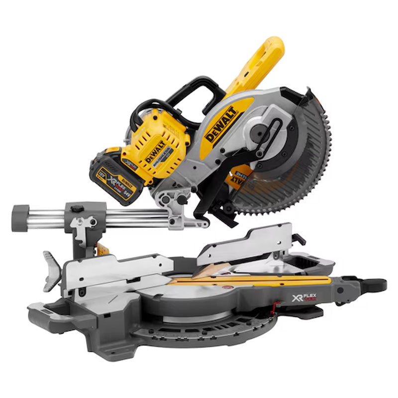 Scie à onglets radiale 250 mm DEWALT DCS727T2-QW XR FLEXVOLT 54 V 2 Ah Li-Ion Brushless