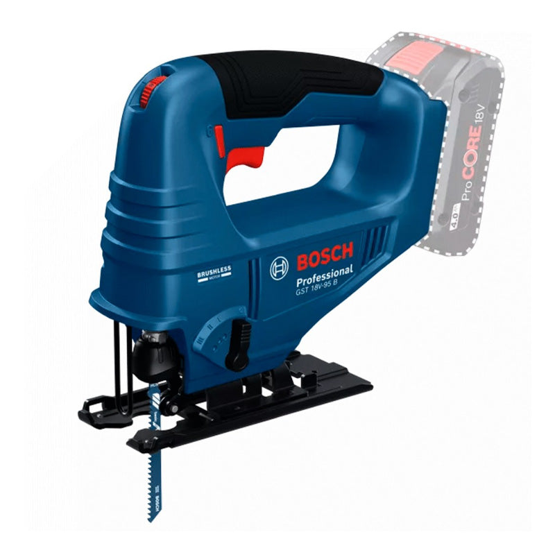 Scie sauteuse 95mm 18V BOSCH GST 18V-95 B solo Poignée champignon carton
