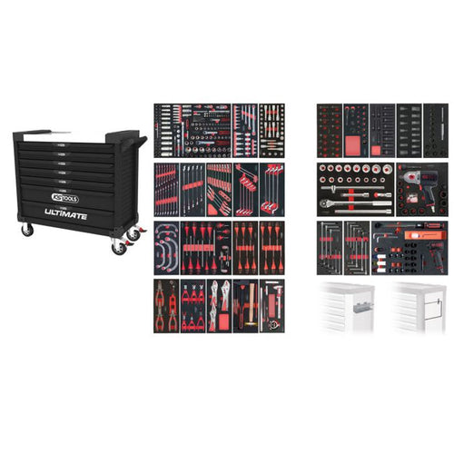 Servante XL 7 tiroirs équipée de 501 outils  - KS TOOLS - 825.7501